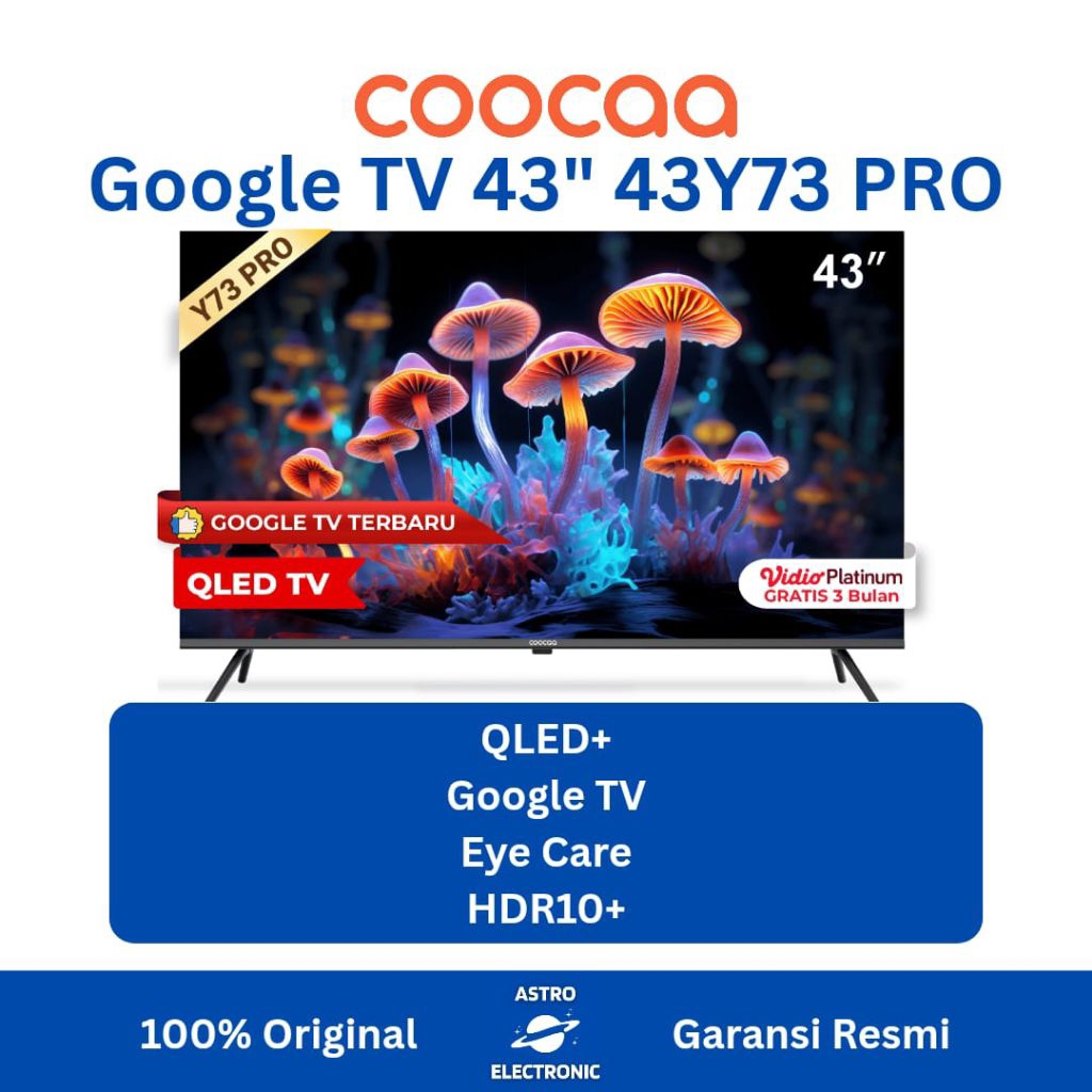 COOCAA 43Y73 PRO 4K QLED GOOGLE TV 43 Inch