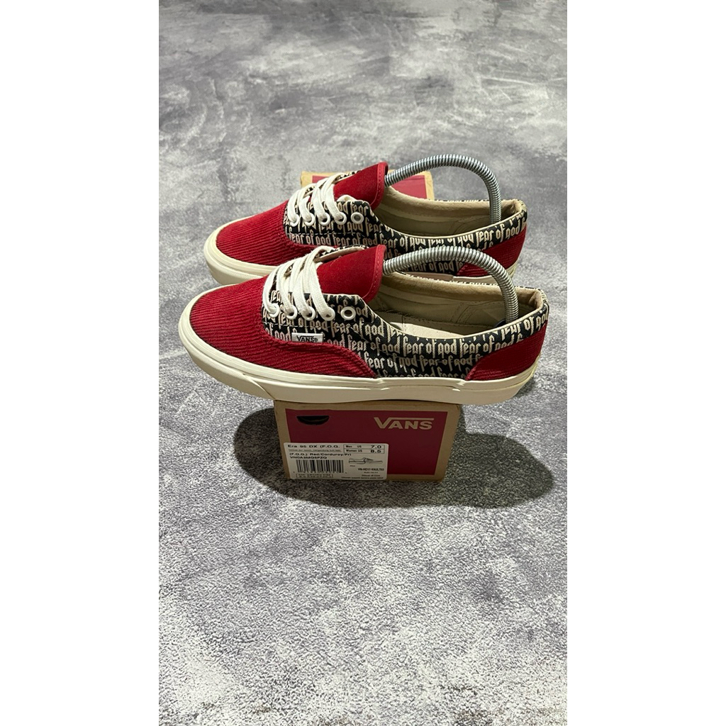 Vans Era 95 DX F.O.G. Red Corduroy Used Original Resmi