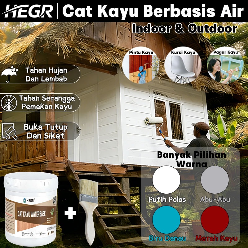 [COD] Cat Kayu Tahan Lama  Anti Rayap  Anti Serangga Tahan Air Dan Lembab Tahan Cocok Untuk Dinding 