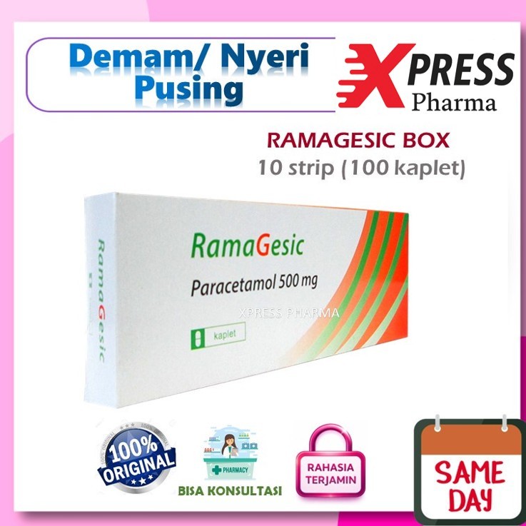 XPRESS  Ramagesic BOX DOS DUS  Obat Panas Demam Nyeri Paracetamol Parasetamol Tablet Ramagesik Rama 