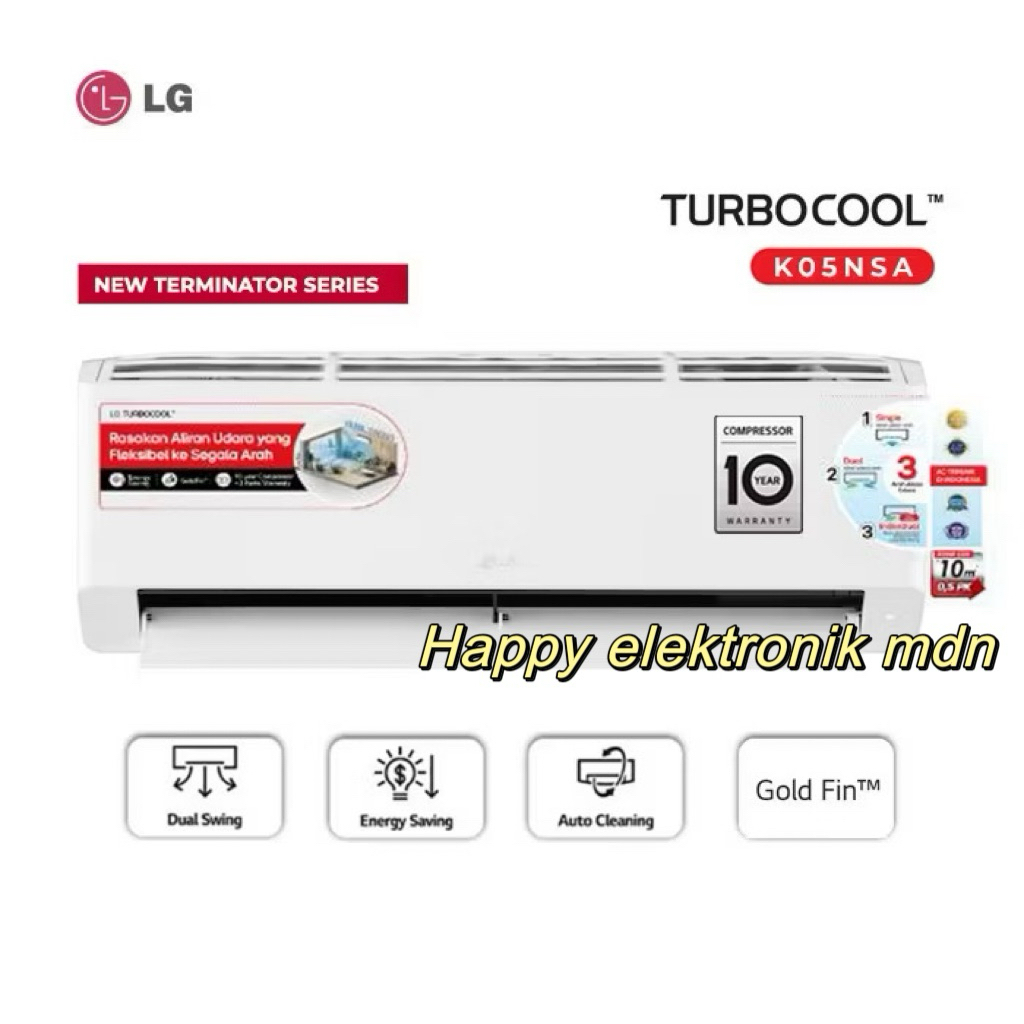 LG AC 1/2 PK TERMINATOR SERIES TURBO COOL 370W AC LG SATU PK LG AC LG 1/2 PK TERMINATOR SERIES K05NS