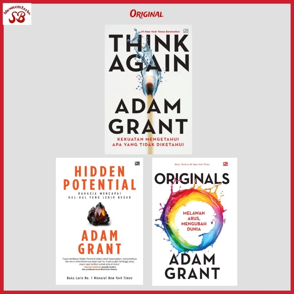 Buku Think Again Dan Hidden Potential Originals By Adam Grant