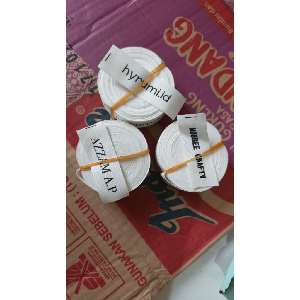 label katun 15 m, label custom nama, label nama, label baju, label custom, label merek, label nama s