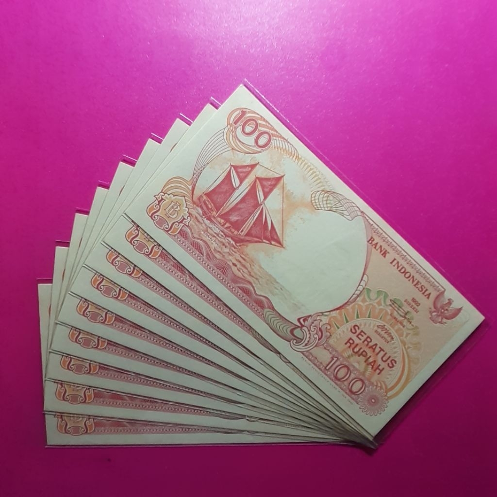 uang kuno 100 rupiah pinisi 1992