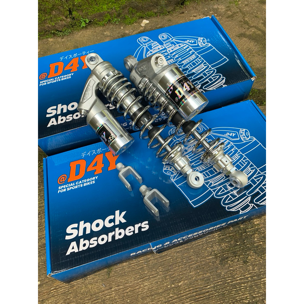 SHOCK SKOK SOKBREAKER DAY COPY RCB TABUNG FUNGSI NON KLIK UKURAN 320MM SILVER KROM MURAH