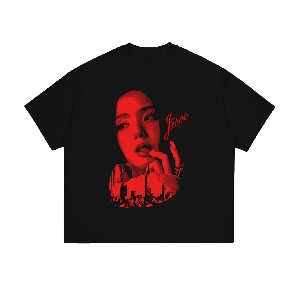 Jisoo T-shirt - Kaos Jiso Blackpink - Regularsize - Boxy Oversize - Unisex - Pria dan Wanita - Kaos 