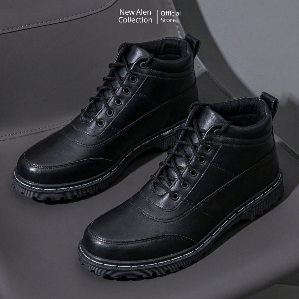 Sepatu Casual Pria Ankle Boots - Sepatu Boots Pria Casual Sol Karet Anti Licin
