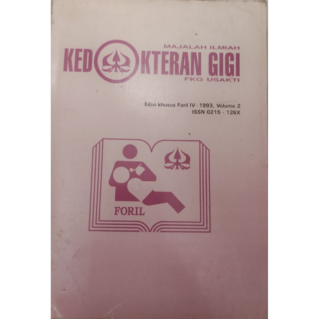 BUKU KEDOKTERAN GIGI MAJALAH ILMIAH BEKAS ORIGINAL