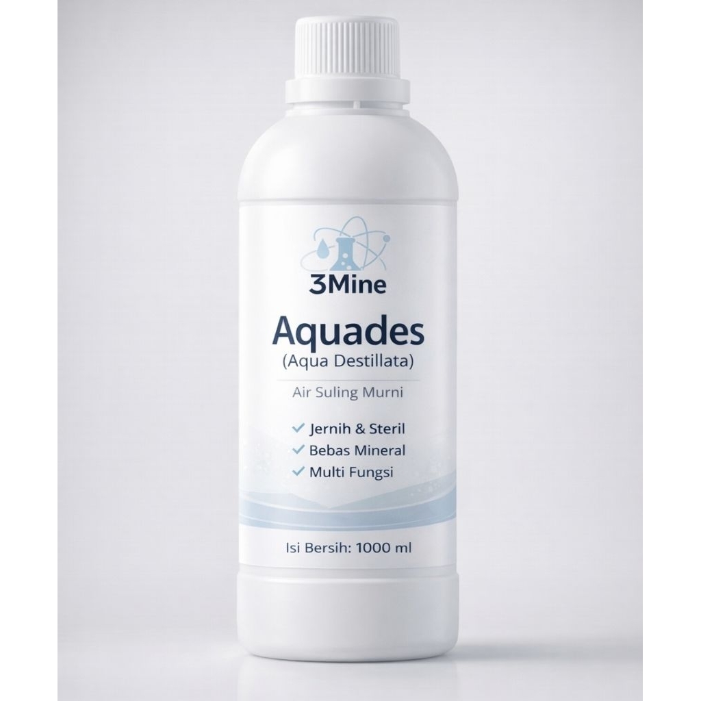 Aquades 1 Liter Air Suling Murni Aqua Destillata Steril