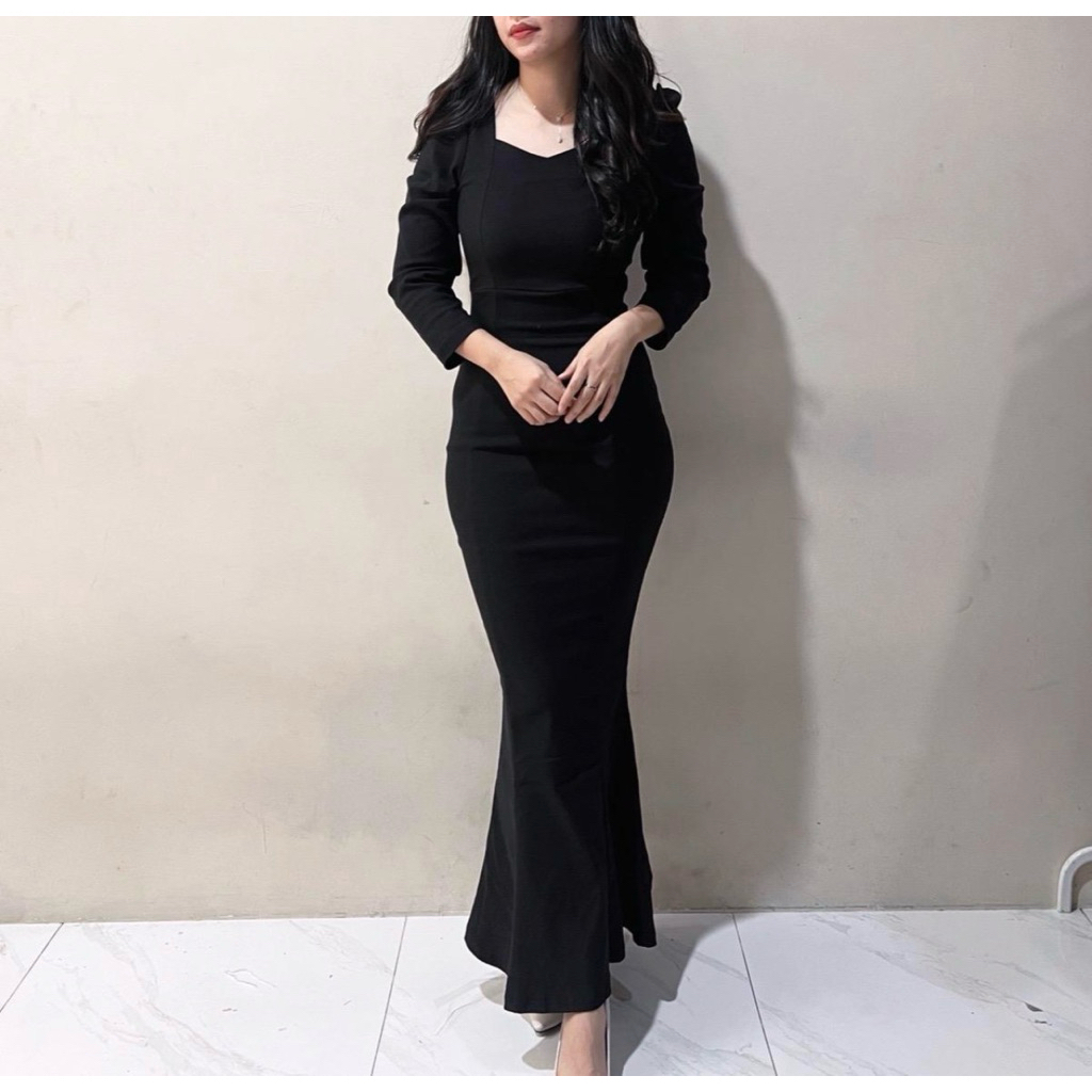 HERFIT elma dress bodycone + duyung + dress wanita casual