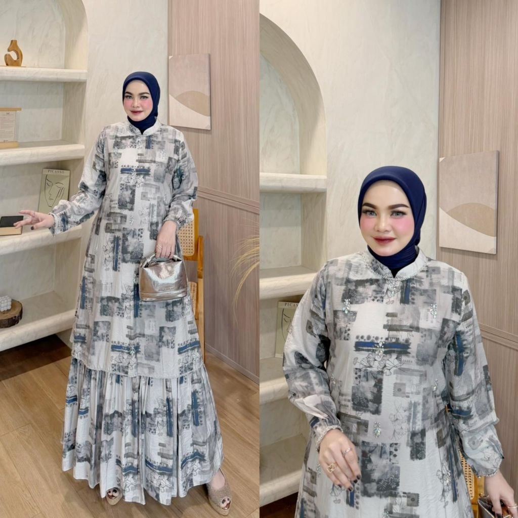 Malaysia Dress Melayu / Gamis Ozora Armani mix Payet / COD
