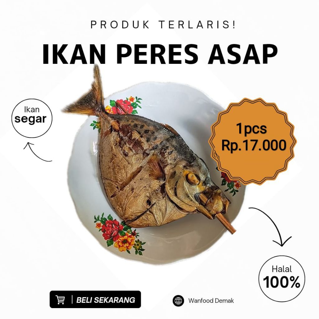 IKAN SEMAR/PERES ASAP 1PCS FRESH PACKING PLASTIK FAKUM