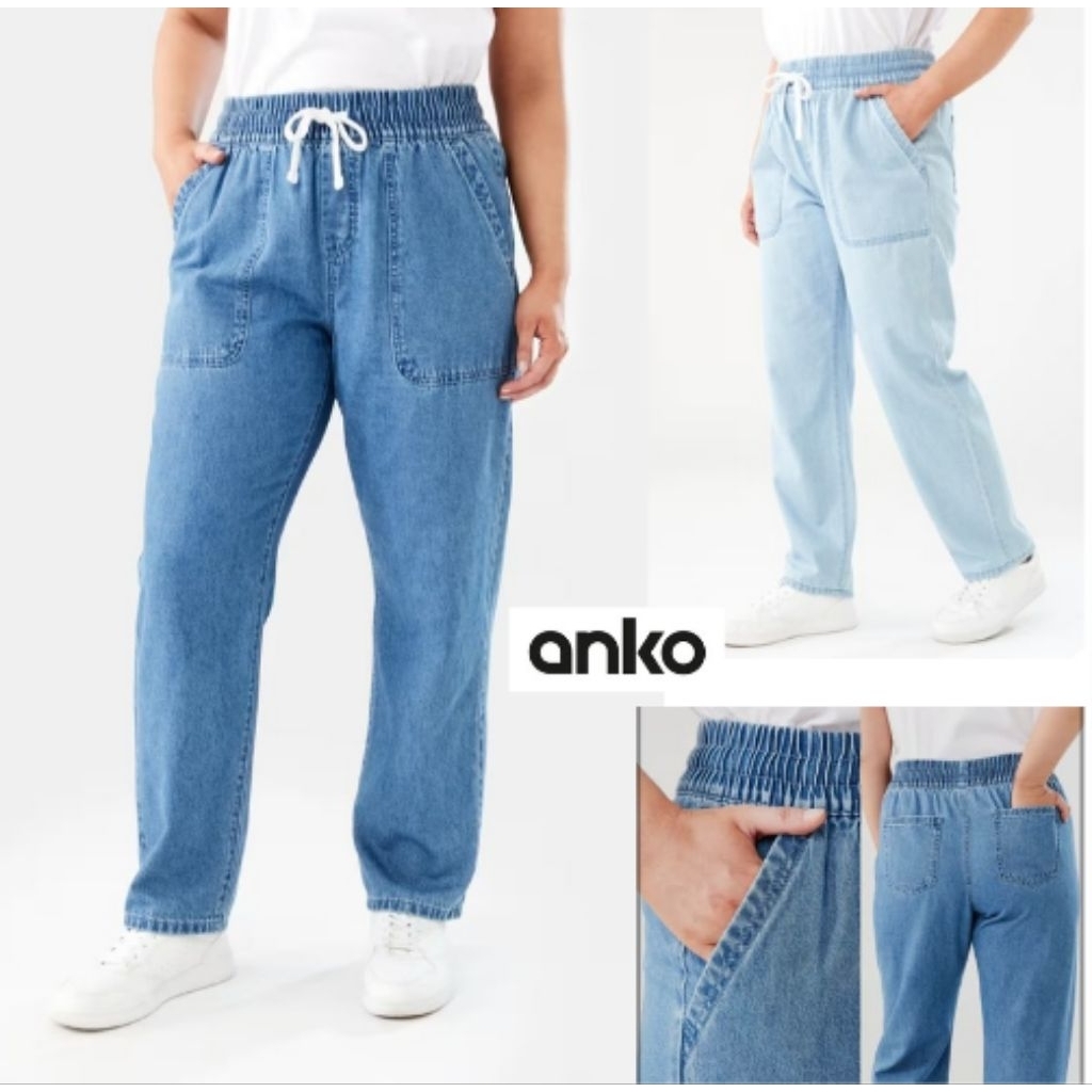Celana Denim Jogger Anko Wanita