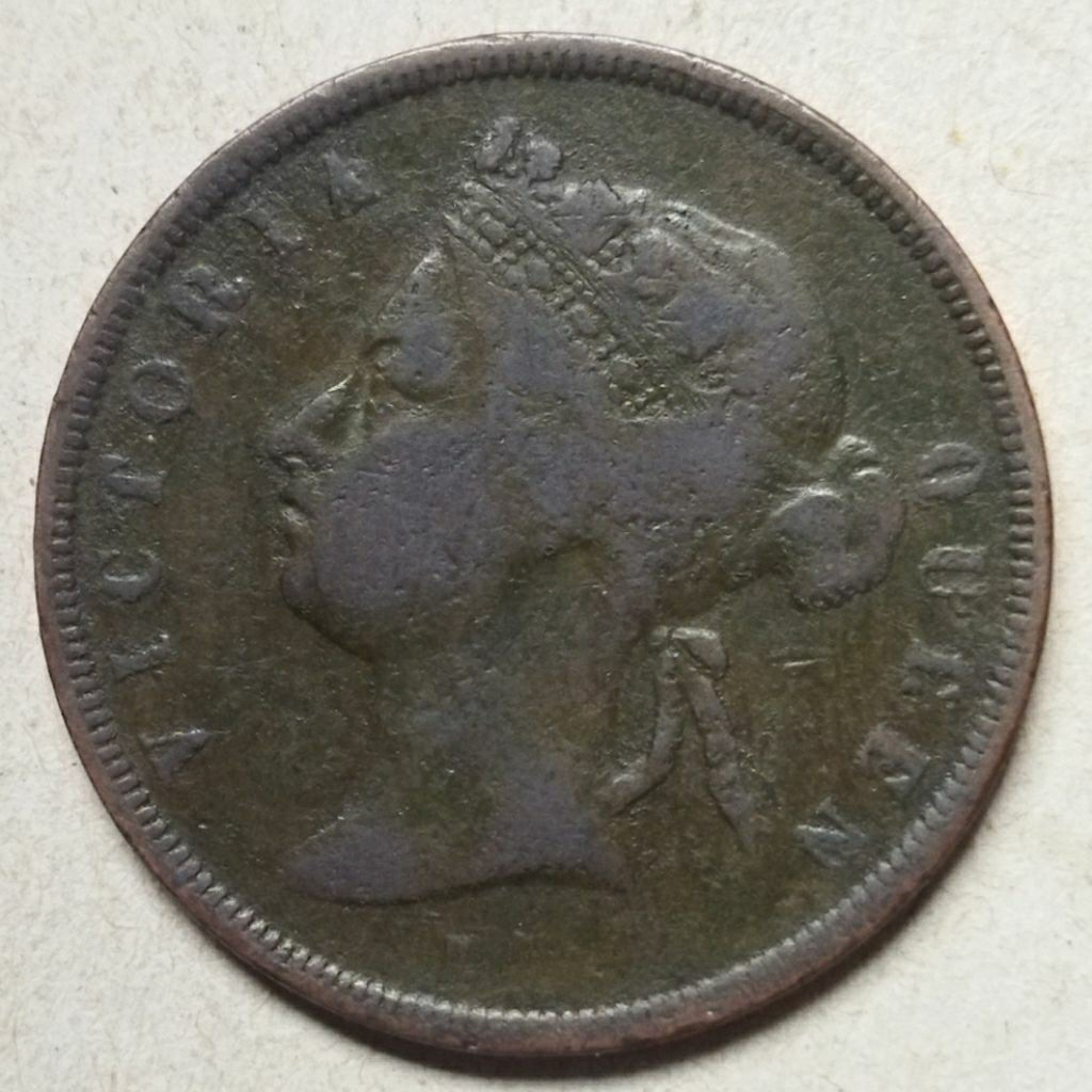 Koin One cent 1874 Victoria straits settlements