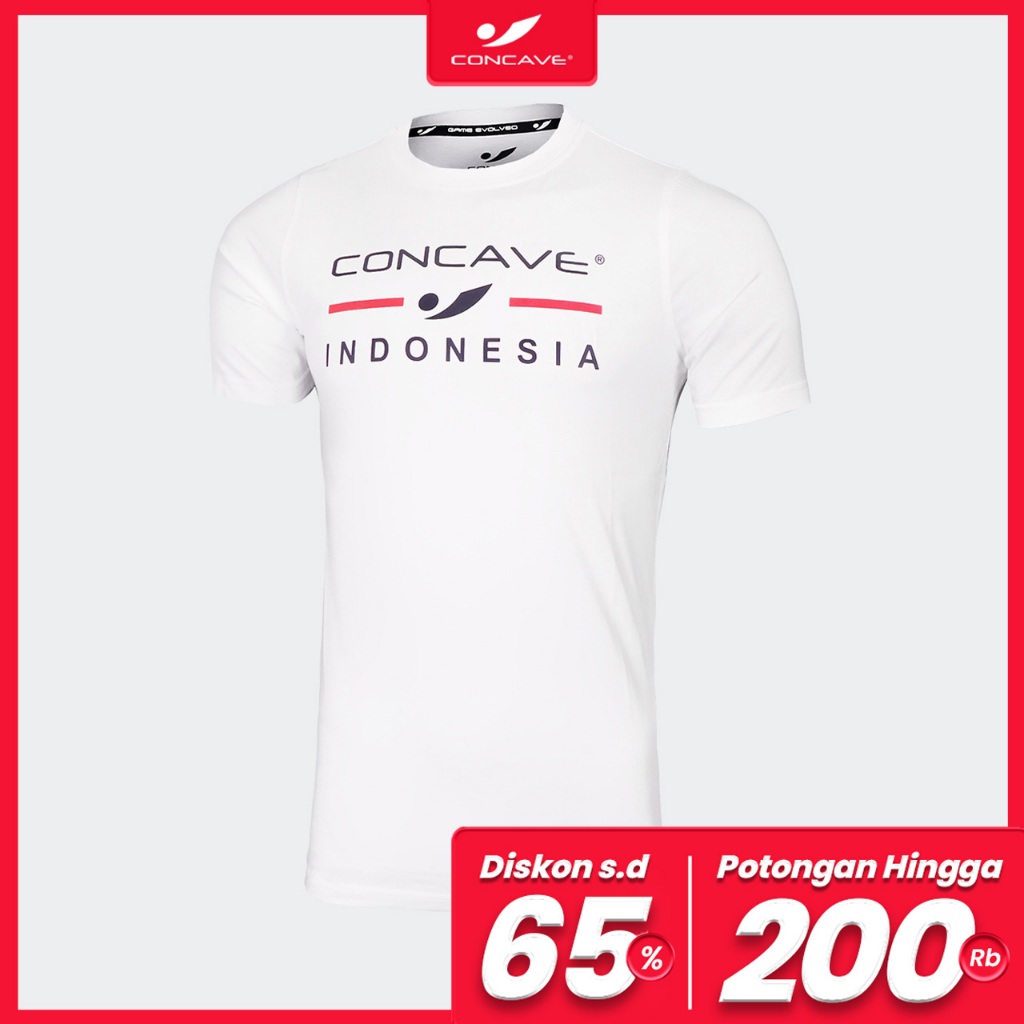 T-shirt Concave - Concave Strip - White / Black / Red