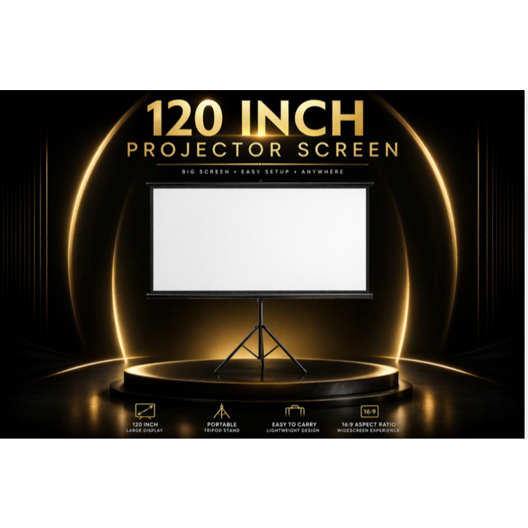Layar proyektor portable 120 inch
