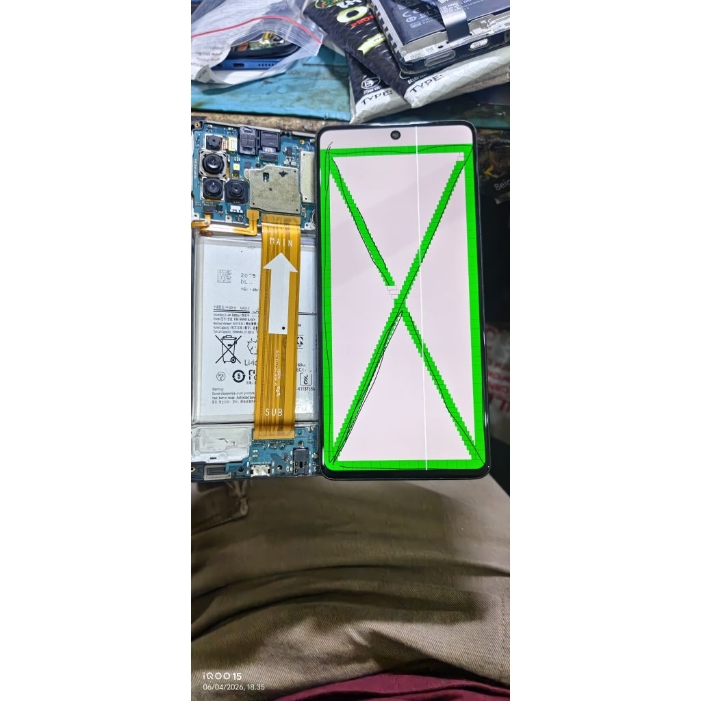LCD Samsung M51 Original Super Amoled set Frame Minus