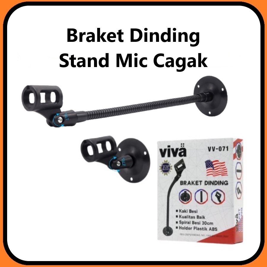AUTO NET Braket Dinding Stand Mic Cagak Microphone Dinding VV - SMU