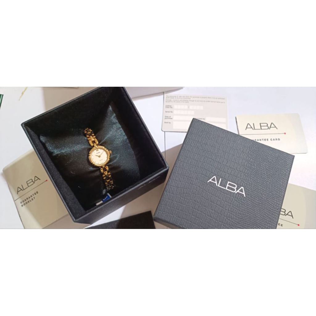 Jam Tangan Alba Ladies Wanita Original Gold