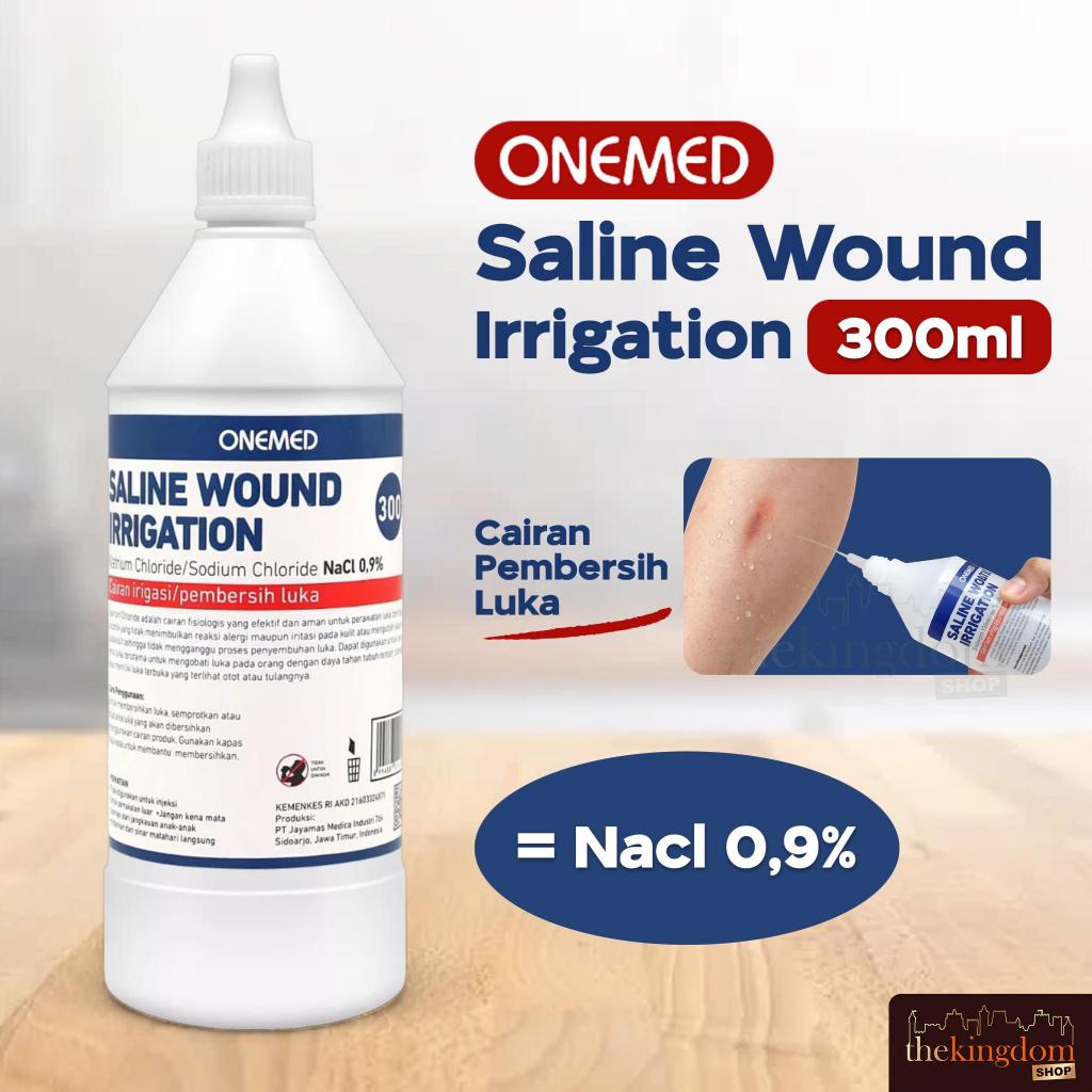 Onemed Saline Wound Irrigation 300ml Botol Cairan Cuci Luka NaCl 0.9% Pembersih Hidung Nasal Washer 