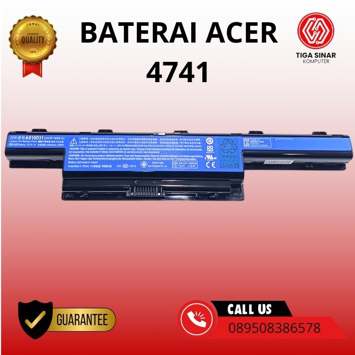 Baterai Laptop Acer Aspire 4738 4741 4750 Original - Baterai Asli, Kompatibel, Kondisi Baru