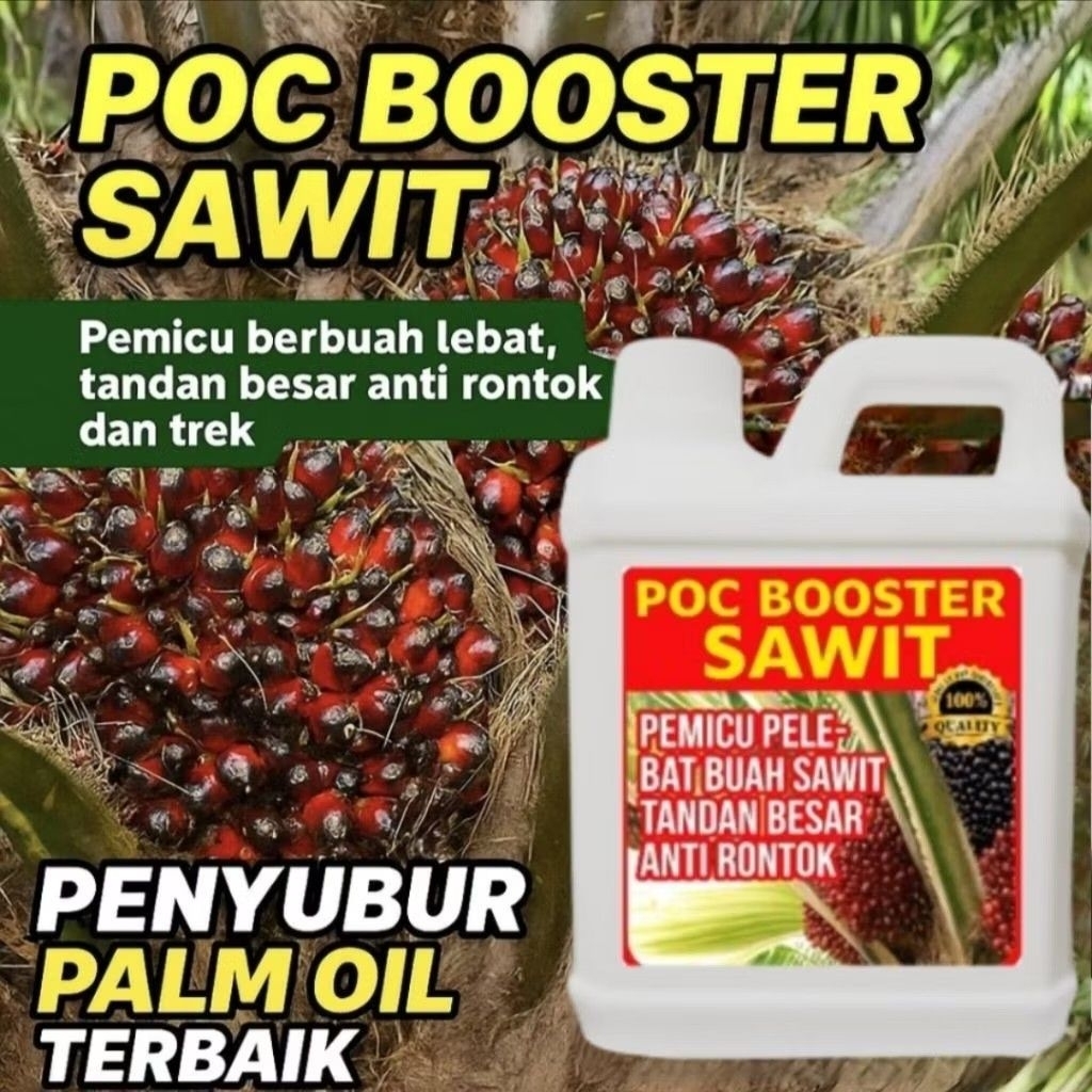 PUPUK ORGANIK KELAPA SAWIT, PUPUK PELEBAT BUAH KELAPA SAWIT 1L pupuk poc boster kelapa sawit