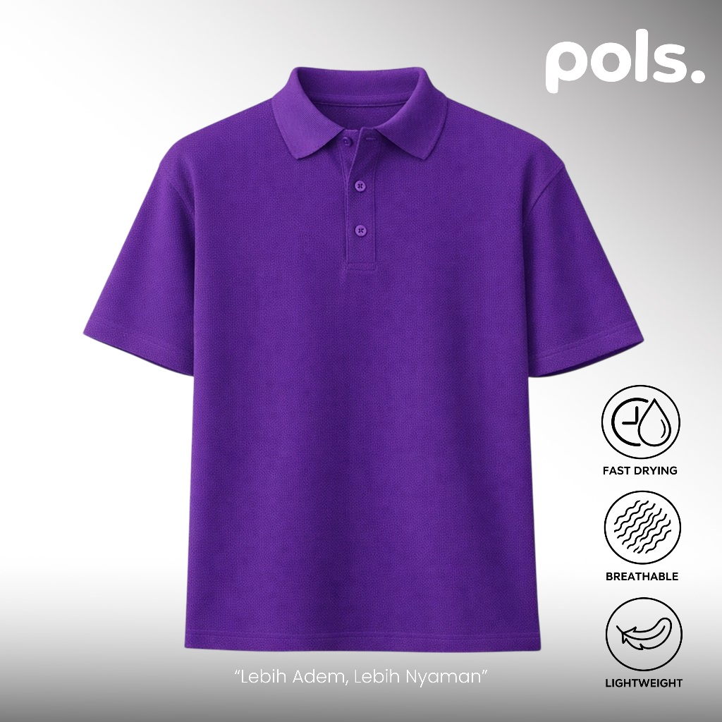 Pols - Ungu Tua Polo Shirt Pria Kaos Kerah  Cotton Pique | Kaos Polo Pria