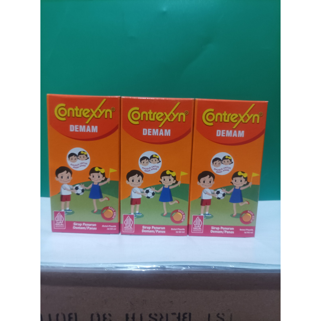 Contrexyn sirup Demam paracetamol 60ml  obat untuk demam anak