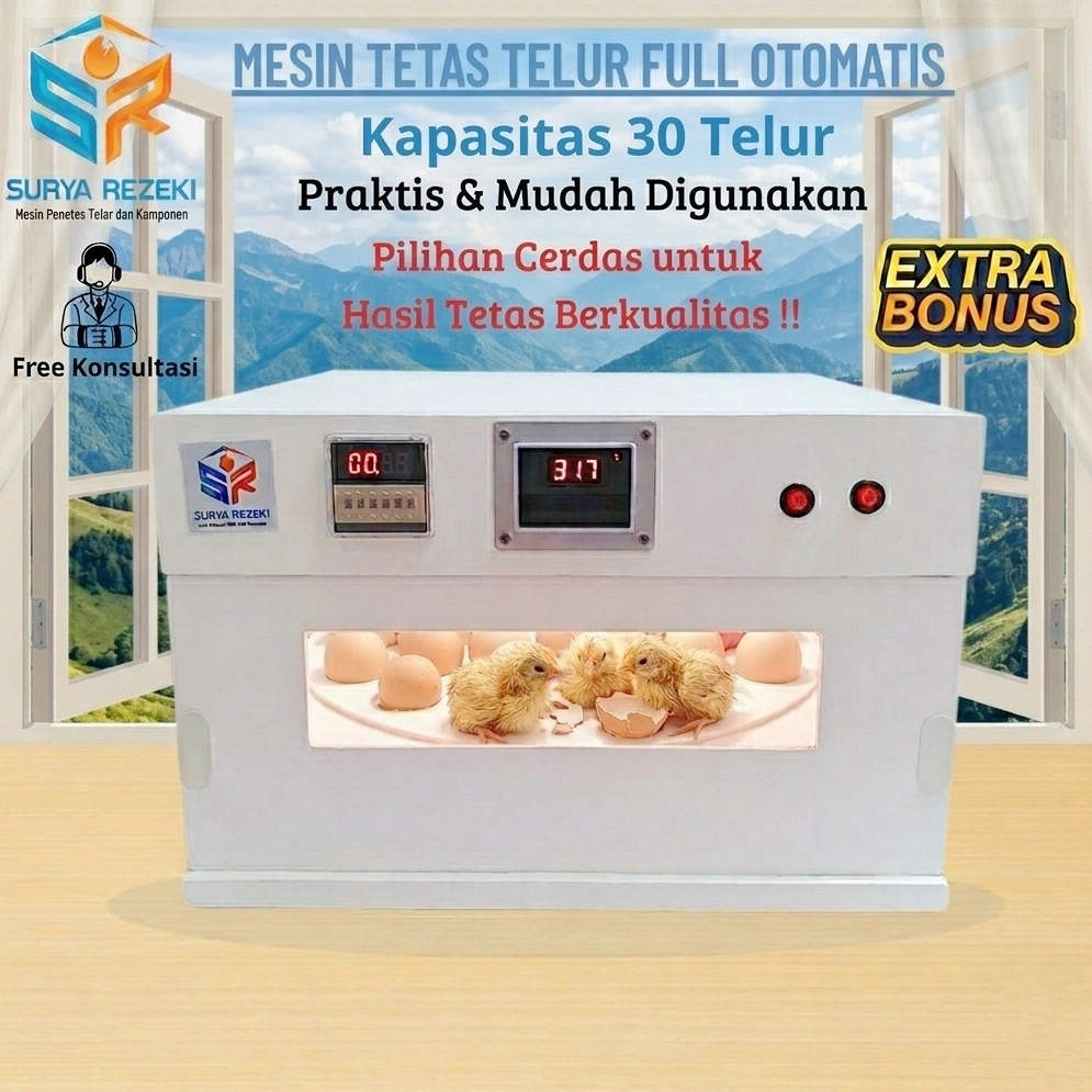 penetas telur otomatis mesin tetas telur full otomatis ayam dan bebek inkubator telur kap 30