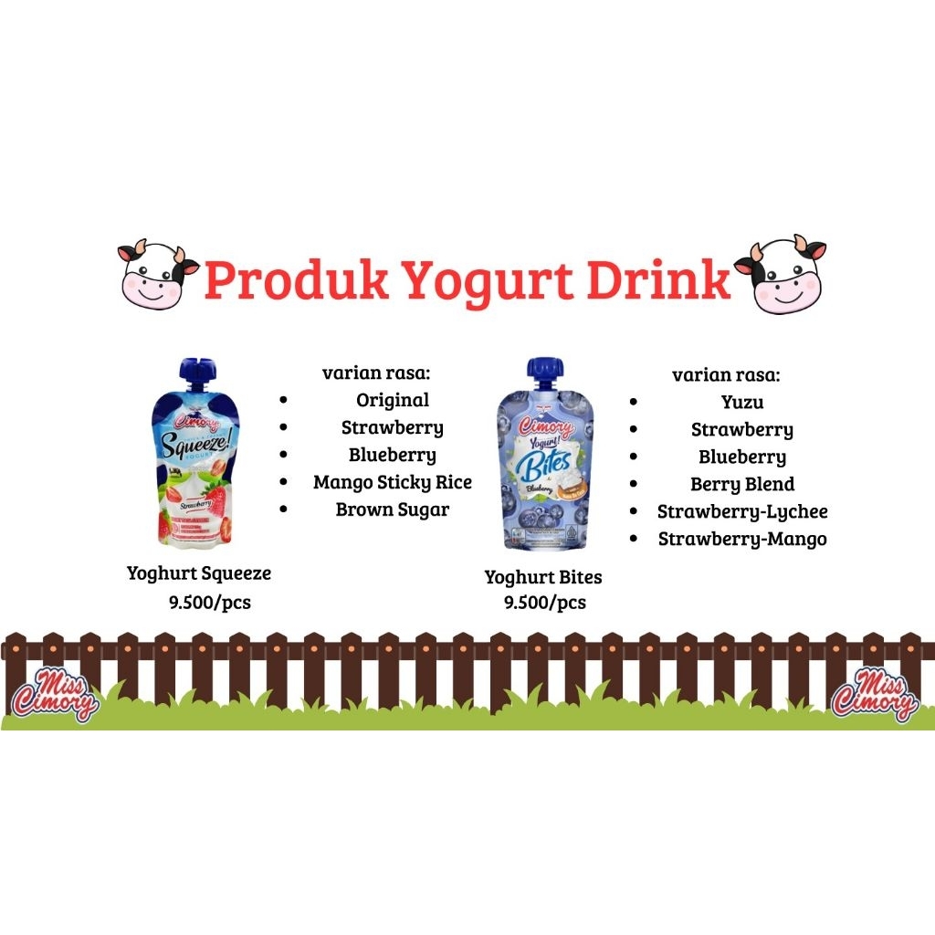 Cimory Yogurt Squeeze & Cimory Yogurt Bites