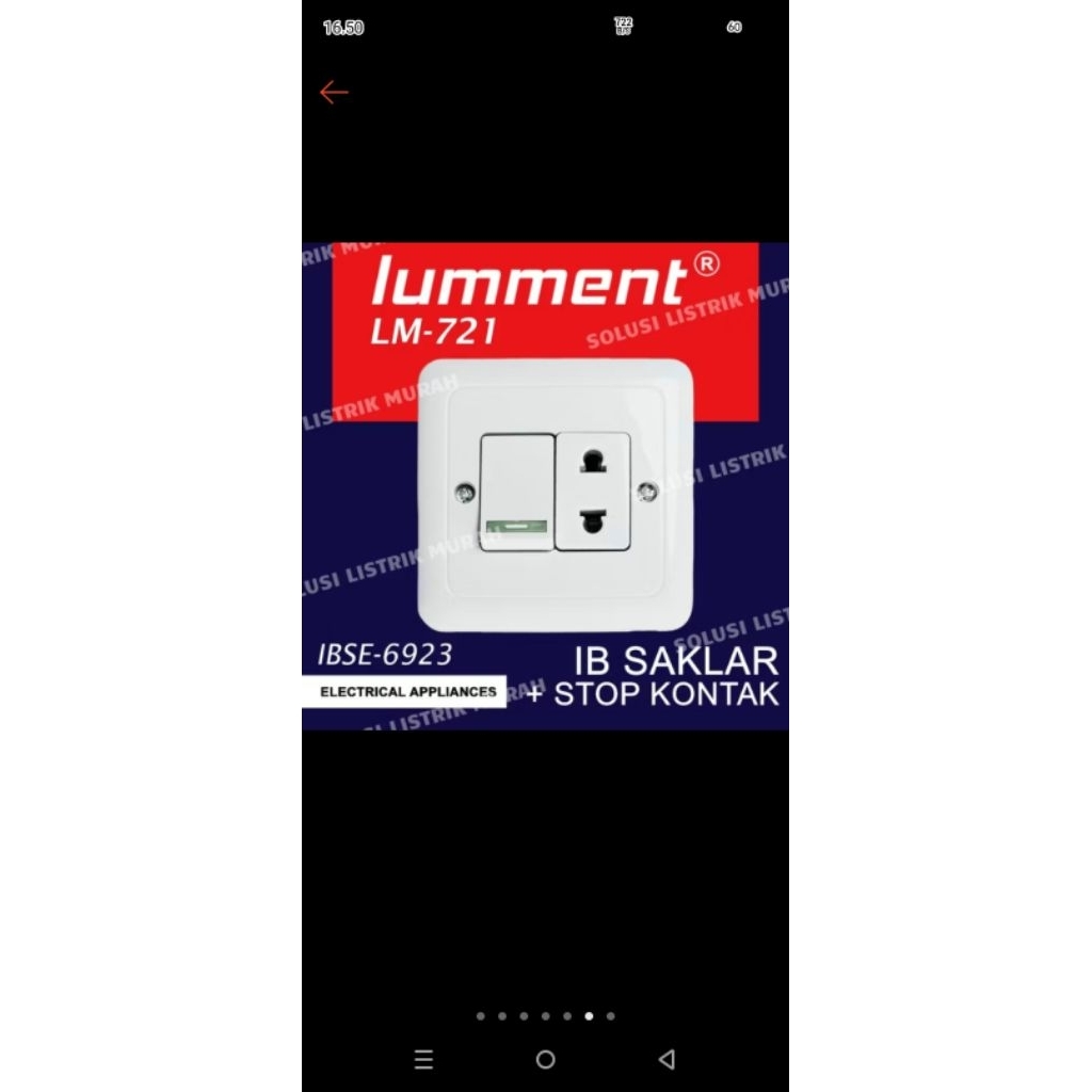 saklar 2in1 stop kontak ,dan saklar lumment