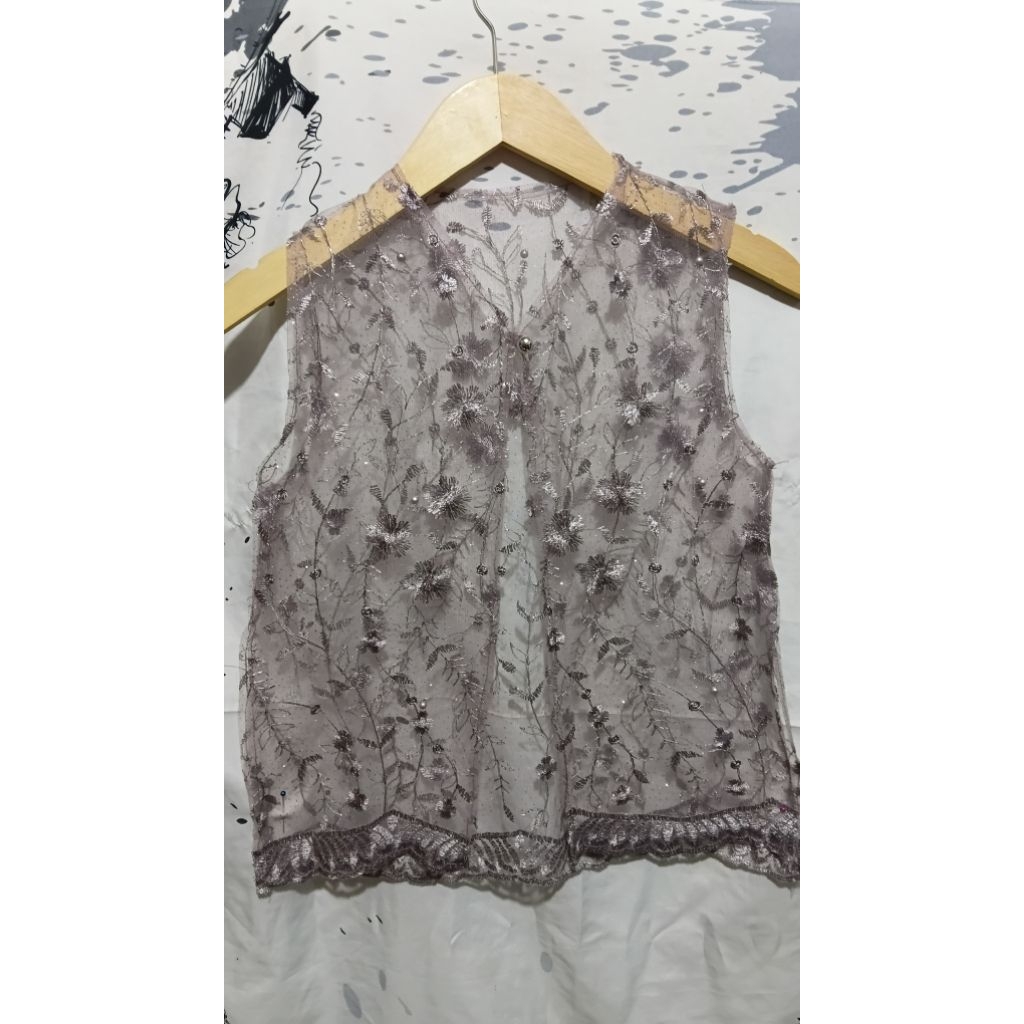 Vest brukat wanita/Ld86/panjang54/Rompi Brukat wanita dewasa/Rompi cantik/baju lebaran