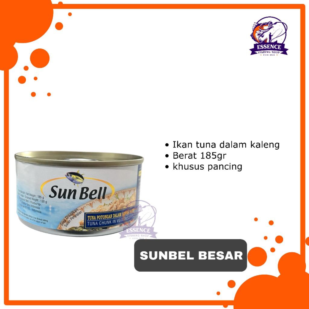 Umpan sunbel besar 185gr Ikan tuna dalam minyak khusus pancing  essence_fishing