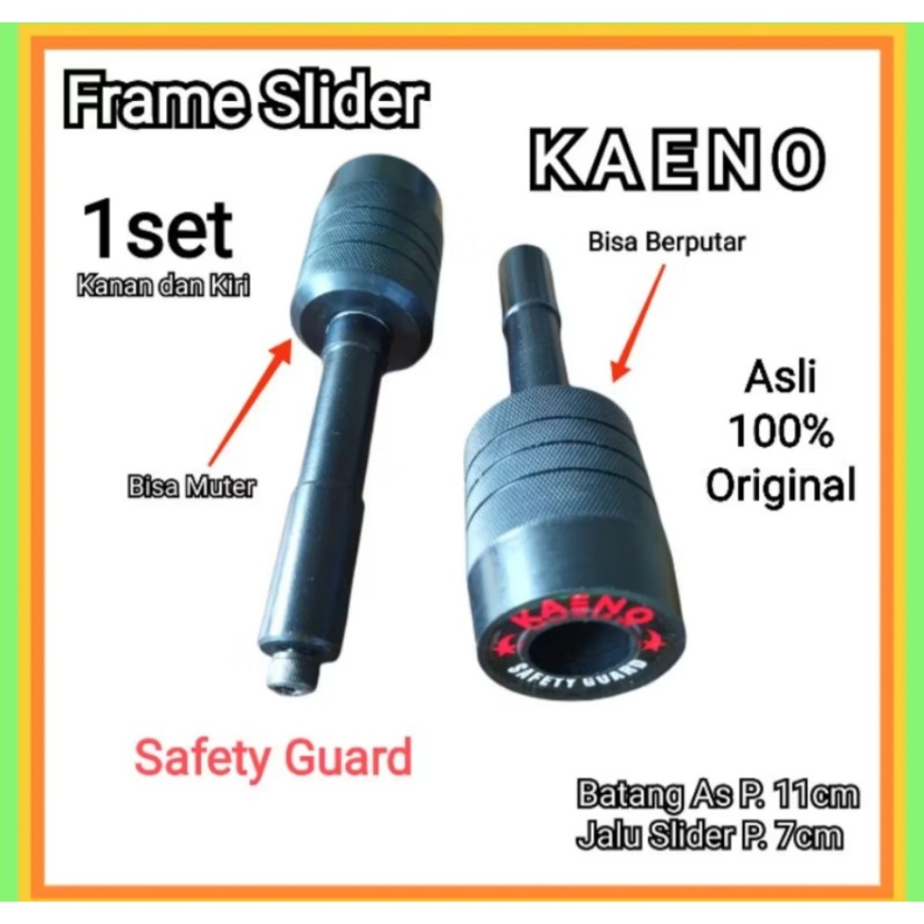 Frame slider KAENO batang besi as dan jalu bisa muter original asli ori 1set bisa untuk semua merk