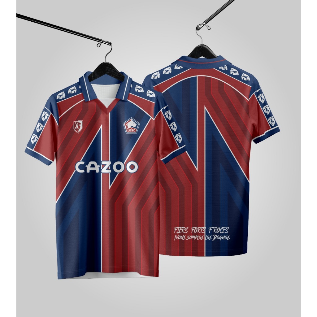 JERSEY FANTASY LOSC LILLE FC RETRO BERKUALITAS