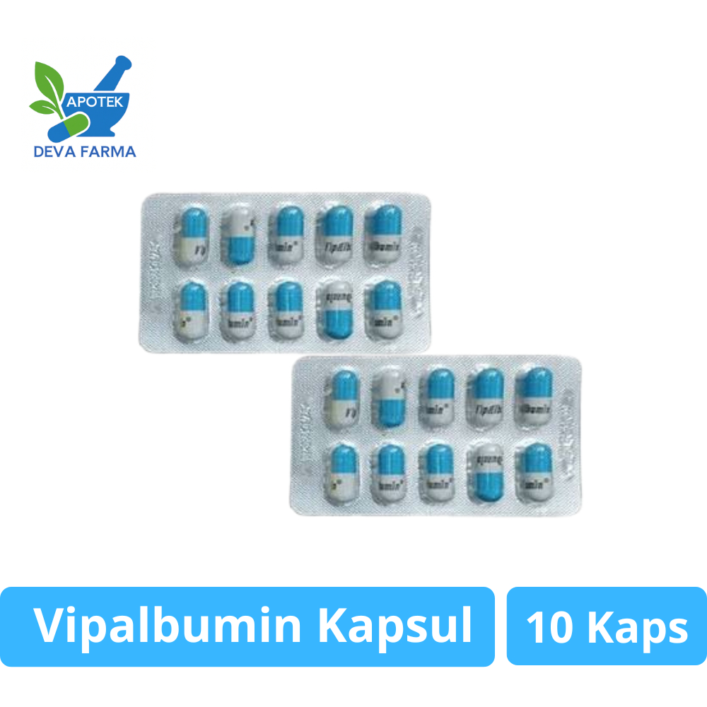 Vipalbumin Kapsul 10 Strip - Membantu Memelihara Kesehatan, Ekstrak Ikan Gabus, Dosis Fleksibel