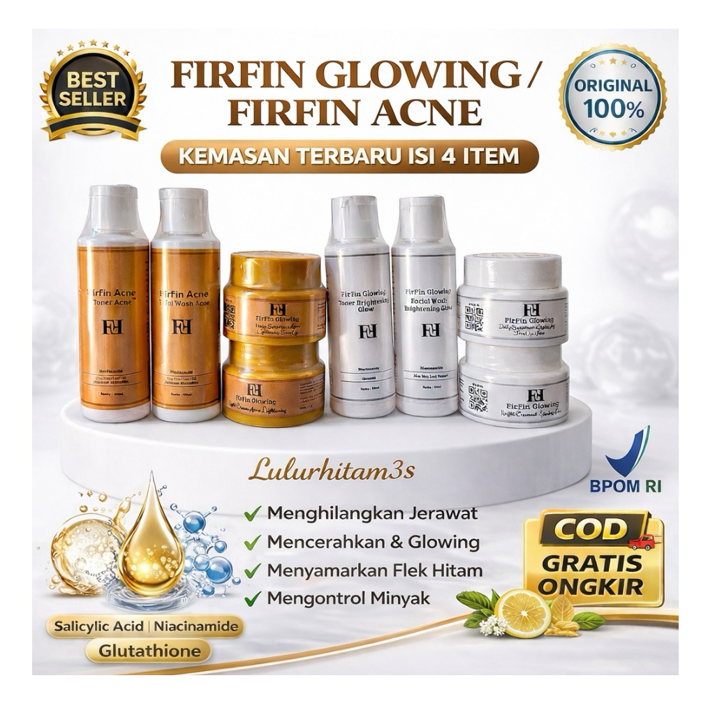 FIRFIN GLOWING KEMASAN BARU /FIRFIN ACNE/FIRFIN NORMAL