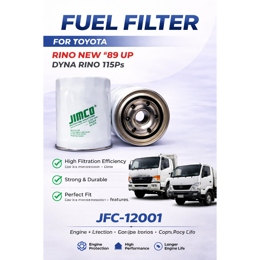Fuel Filter Jimco JFC-12001 Untuk Toyota Rino New '89 Up, Dyna Rino 115Ps