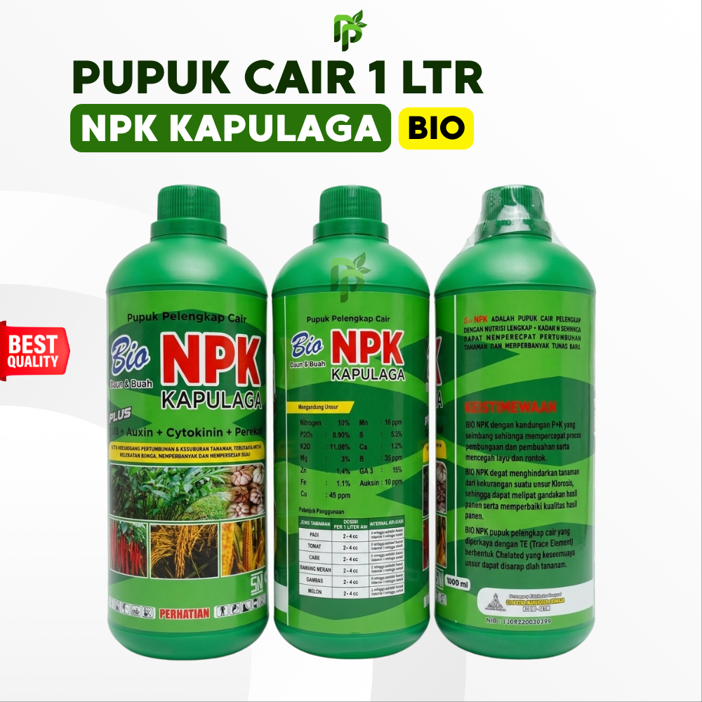 Pupuk Cair BIO NPK KAPULAGA 1 Liter | Pupuk Daun & Buah
