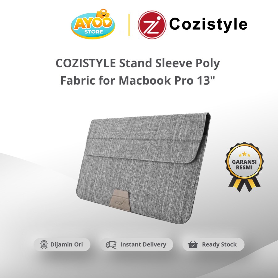 COZISTYLE Laptop Stand Sleeve Poly Fabric 13 Inch Gray