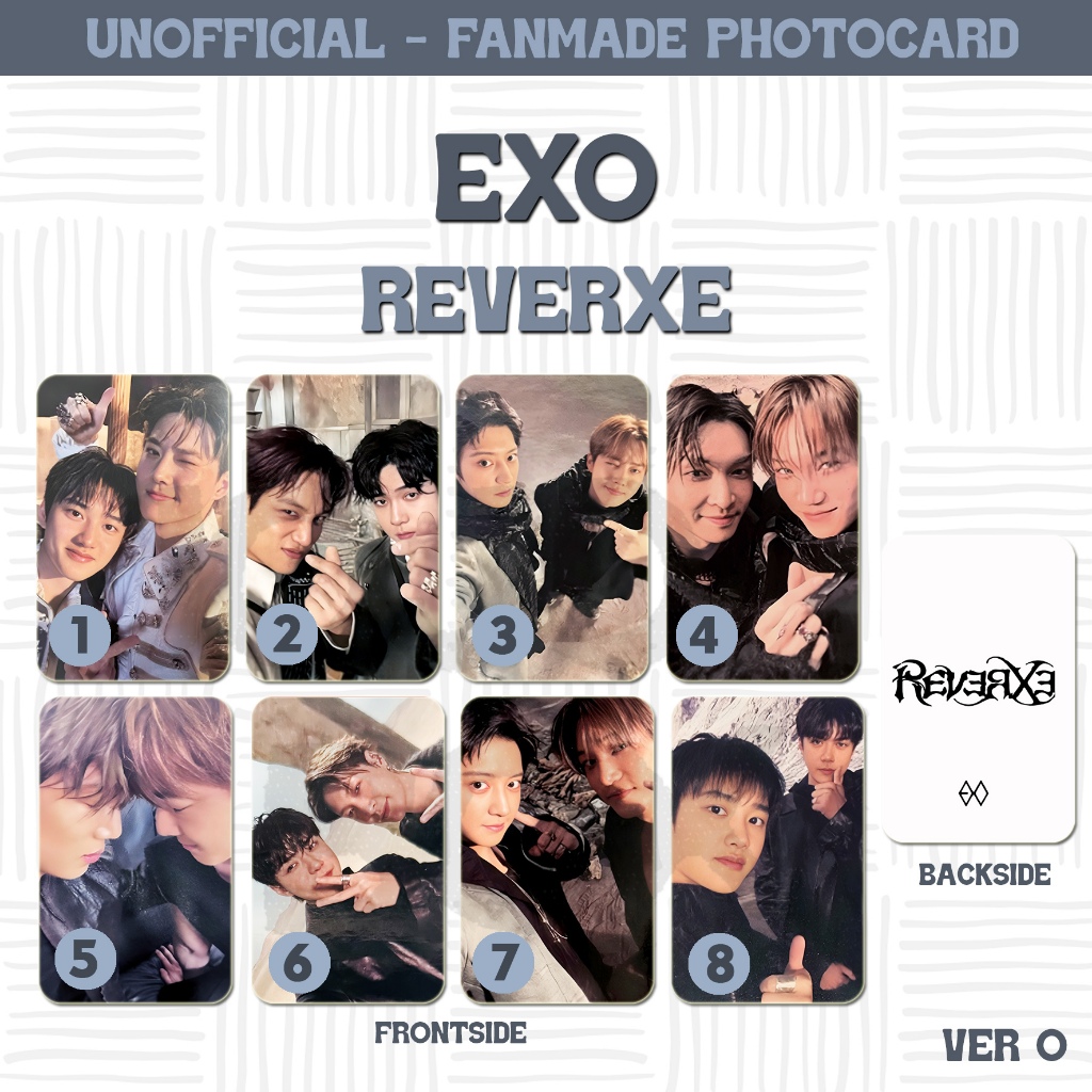 PC-0012, Unofficial Fanmade Photocard EXO Solo Reverxe Bliss Who are You Essence of Reverie Wait on 