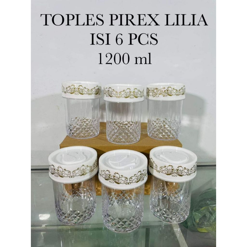 Toples pirex lilia akrilik isi 6