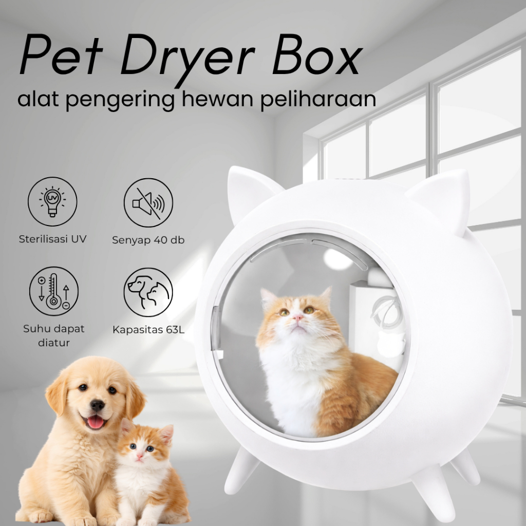 Pet Drying Box Dehydrator Mesin Pengering Hewan Pet Dryer Box Bulu Kucing