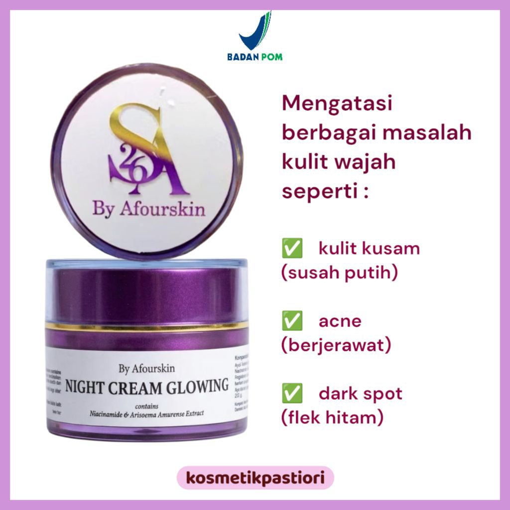 (flash sale) Diamond GLOW by AFOURSKIN Night cream brightening dark spot & acne