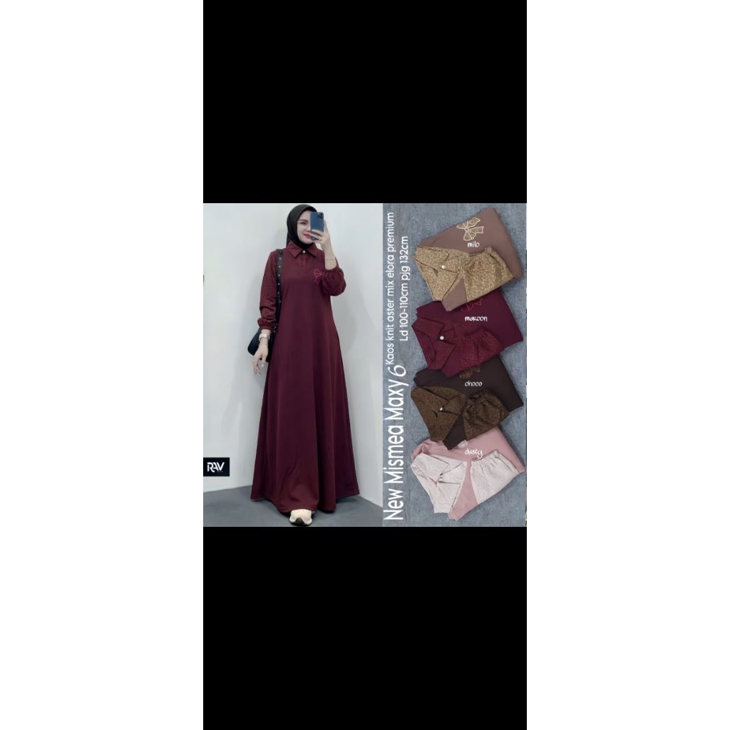 Gamis Wanita Rayon Twill Full Kancing Polos