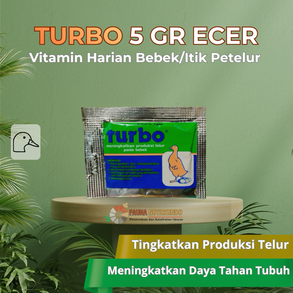 Turbo 5Gr ECER | Vitamin Bebek Petelur untuk meningkatkan produksi telur dan menambah kesuburan-MEDI