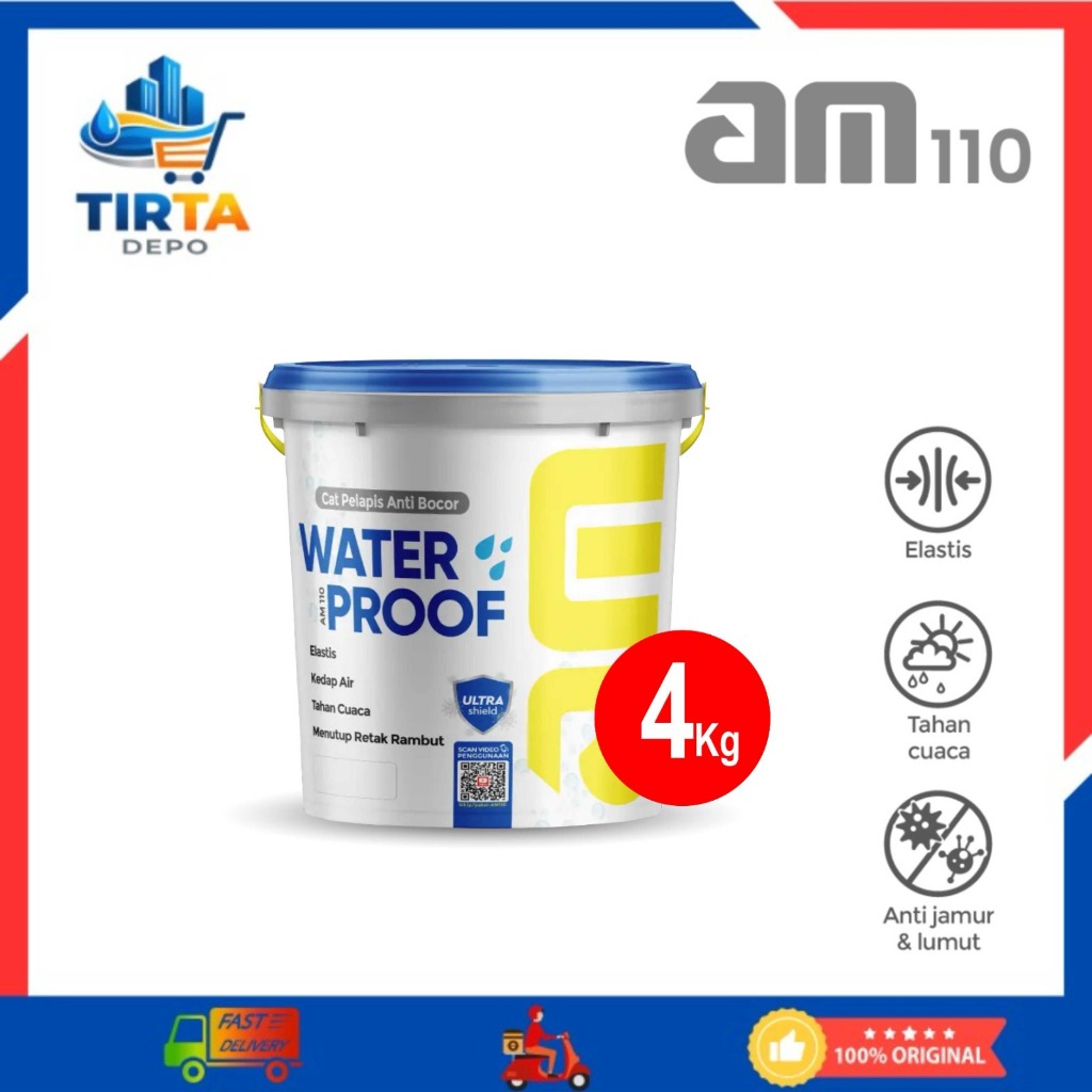 AM 110 Cat Waterproofing Cat Pelapis Anti Bocor 4 Kg