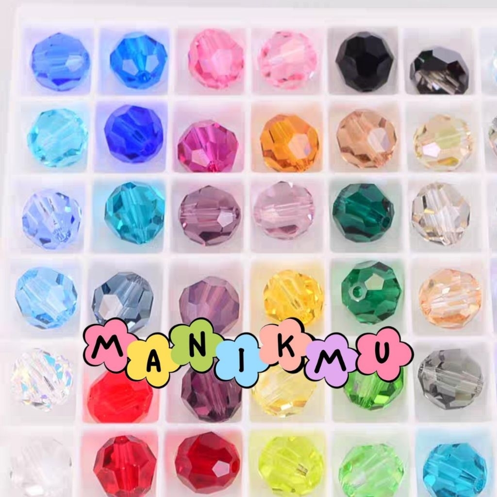 Ecer 5pcs Bola Lampion 6mm A5 Ceko kristal crystal beads diy ronce monte mote manik swarovski AAAAA