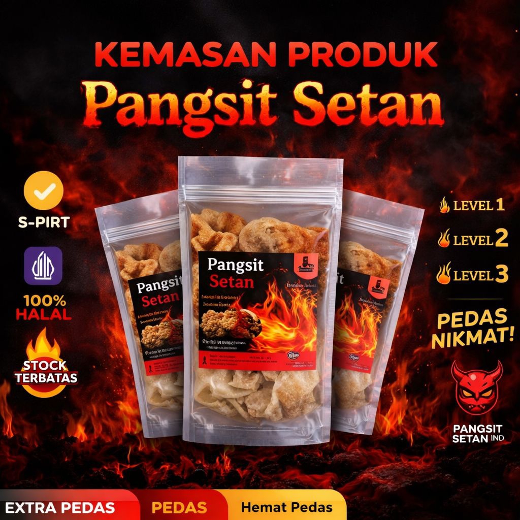 Pangsit Setan Isi Ayam Pedas Chili Oil | Ready Cook | Level Neraka