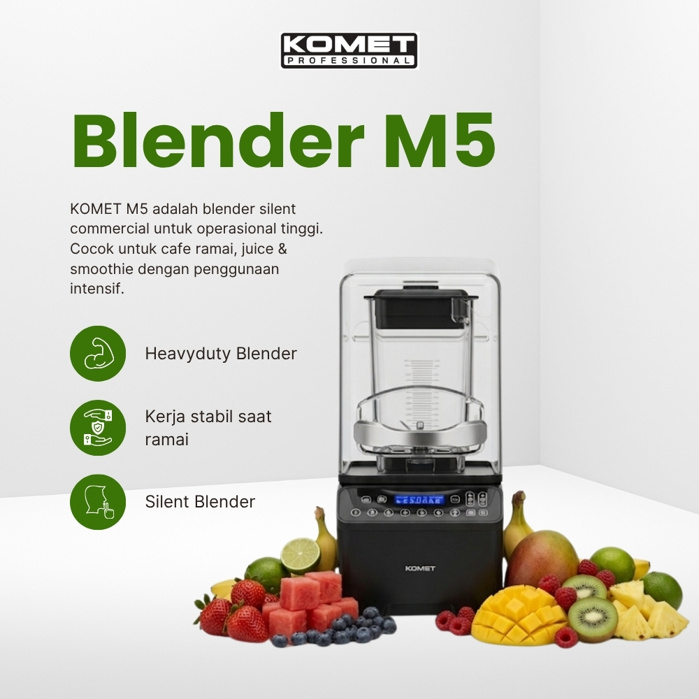 Blender Komersial Silent Komet M5 | Blender Profesional Restoran dan Cafe | Blender Komersial Cafe